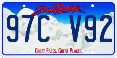 SD license plate 97CV92