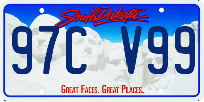 SD license plate 97CV99