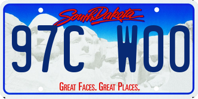 SD license plate 97CW00
