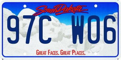 SD license plate 97CW06