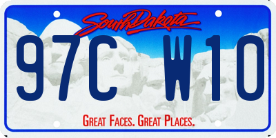 SD license plate 97CW10