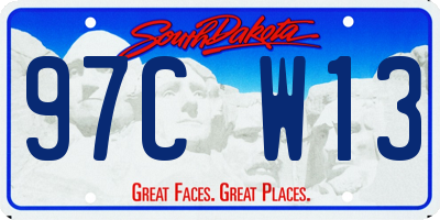 SD license plate 97CW13