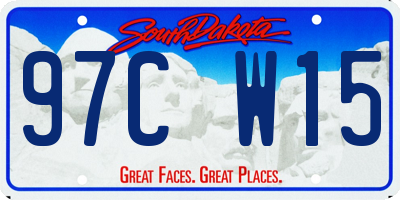 SD license plate 97CW15