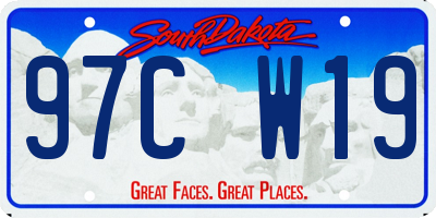 SD license plate 97CW19