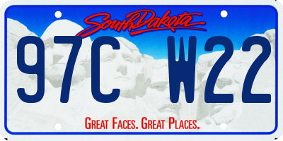 SD license plate 97CW22