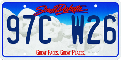 SD license plate 97CW26