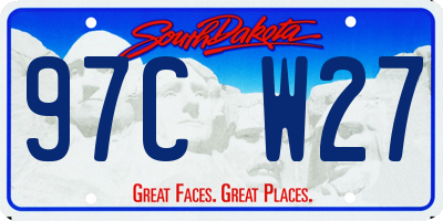 SD license plate 97CW27