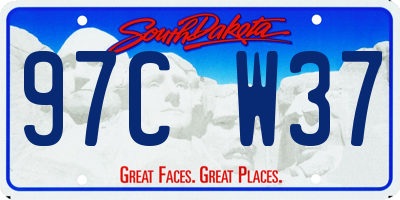 SD license plate 97CW37