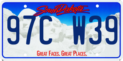 SD license plate 97CW39
