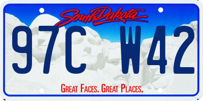 SD license plate 97CW42