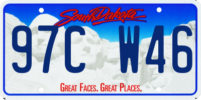 SD license plate 97CW46