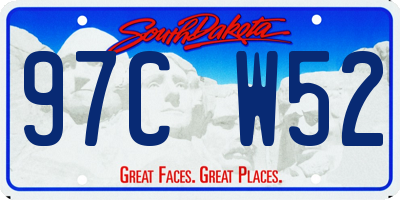 SD license plate 97CW52
