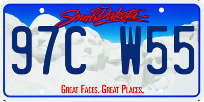 SD license plate 97CW55