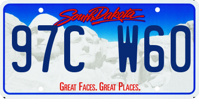 SD license plate 97CW60