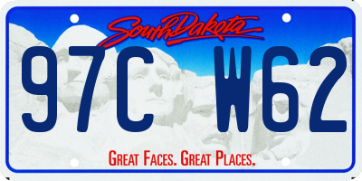 SD license plate 97CW62