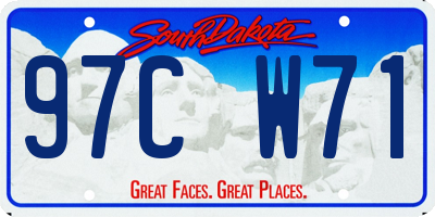 SD license plate 97CW71