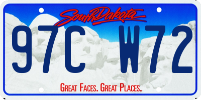 SD license plate 97CW72