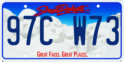 SD license plate 97CW73