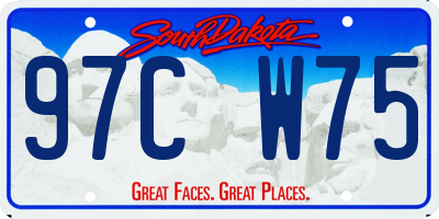 SD license plate 97CW75