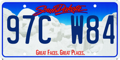 SD license plate 97CW84