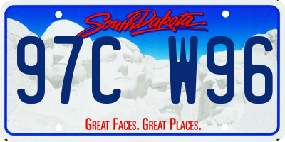 SD license plate 97CW96