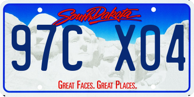 SD license plate 97CX04