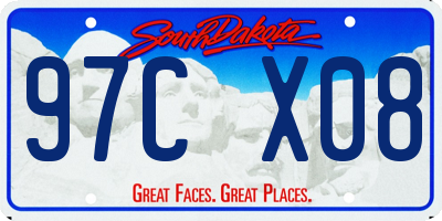 SD license plate 97CX08