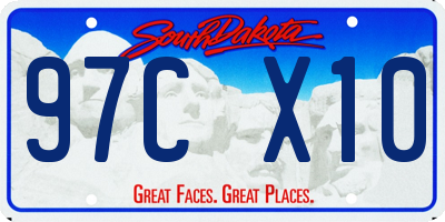 SD license plate 97CX10
