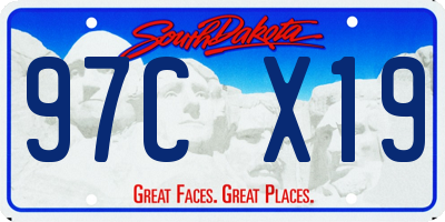 SD license plate 97CX19