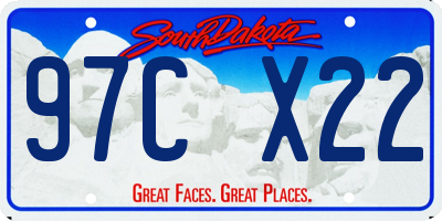 SD license plate 97CX22