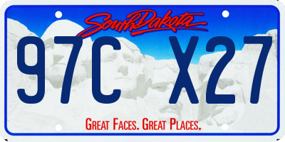 SD license plate 97CX27