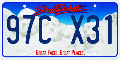 SD license plate 97CX31