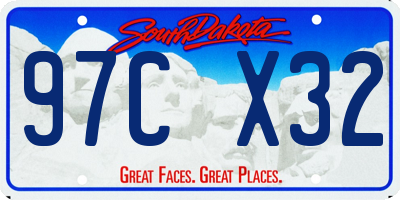 SD license plate 97CX32