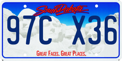 SD license plate 97CX36