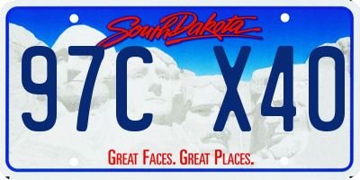 SD license plate 97CX40