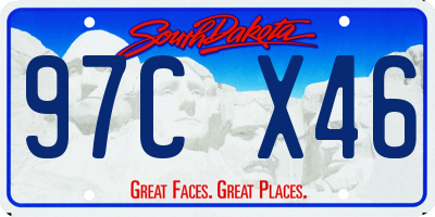 SD license plate 97CX46