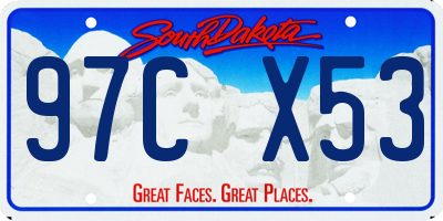 SD license plate 97CX53