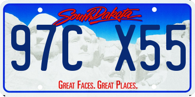 SD license plate 97CX55