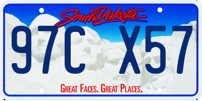 SD license plate 97CX57