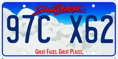 SD license plate 97CX62