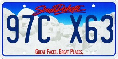 SD license plate 97CX63