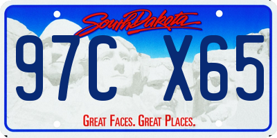 SD license plate 97CX65