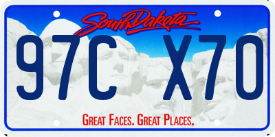 SD license plate 97CX70