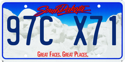 SD license plate 97CX71