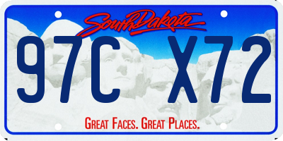 SD license plate 97CX72