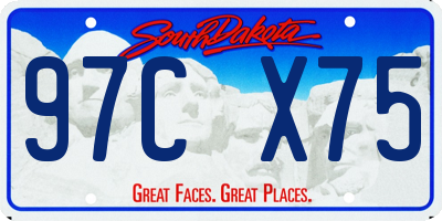 SD license plate 97CX75