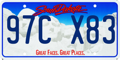 SD license plate 97CX83