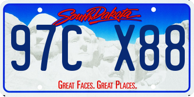 SD license plate 97CX88