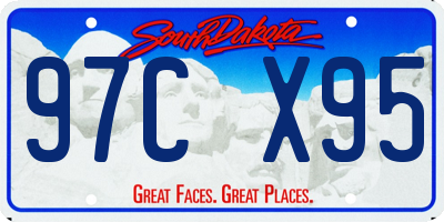 SD license plate 97CX95
