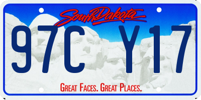 SD license plate 97CY17
